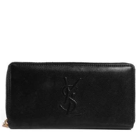 SAINT LAURENT Chevre Belle De Jour Zip Around Wallet